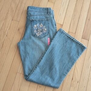 Dear AB by Amanda Bynes flare Skull Pocket Denim Jeans